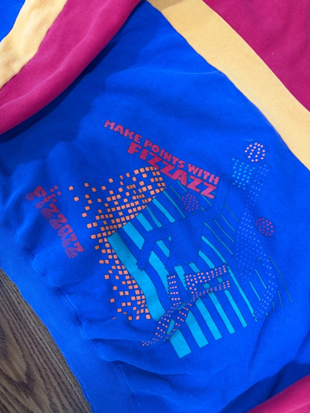 Vintage Fizzazz 80's Color Block Sweatshirt Pullover Large Made In Hong Kong